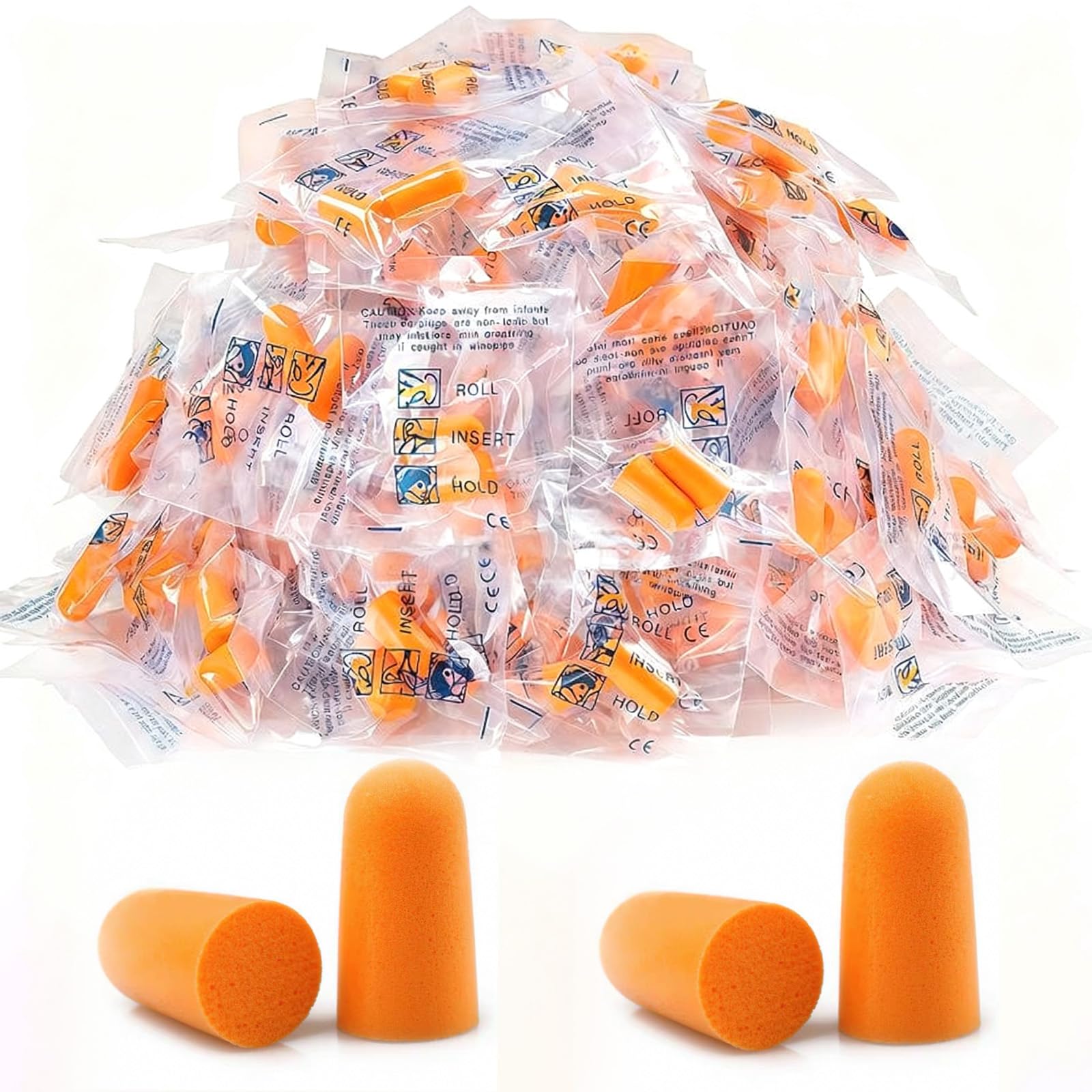 100 Pares Tapones Oidos Ruido Dormir, Tapones para los Oídos de Espuma Suave, Tapones para Dormir, Protección Auditiva, Reutilizables, Ear Plugs para Estudiar, Trabajo, Viajes y Ronquidos