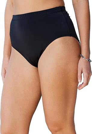 Womens Plus Size Classic Swim Brief with Tummy Control