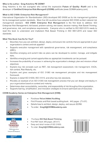 ISO 31000: 2018 Enterprise Risk Management