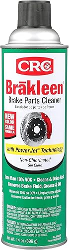 CRC Brakleen - Limpiador de piezas de frenos sin cloro con tecnología PowerJet (05050-12PK) - 14 onzas, (paquete de 12)