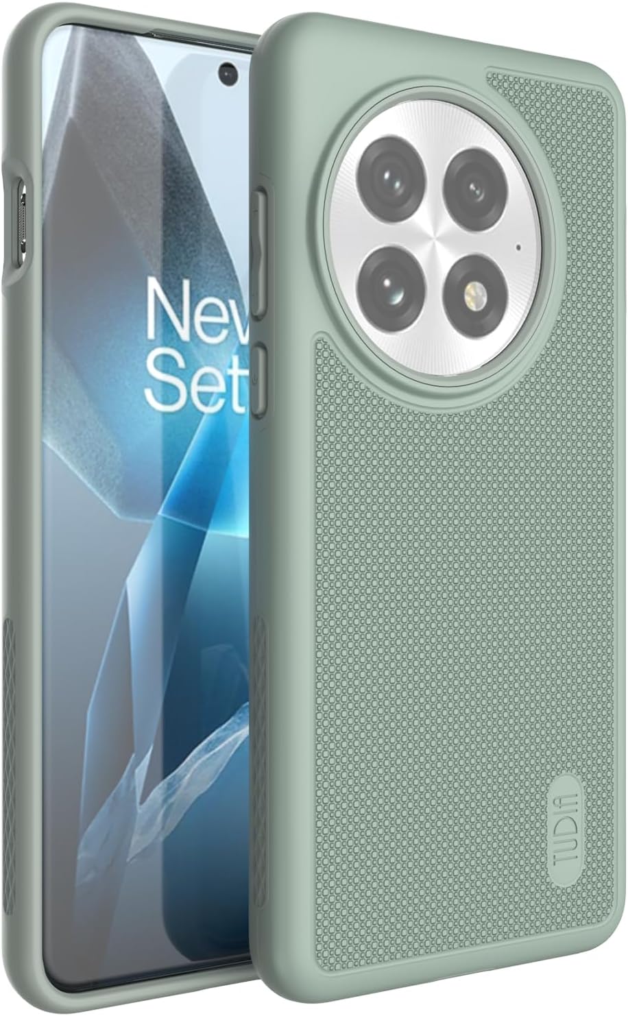 MergeGrip for OnePlus 13 Case 5G (2025) - [Military Grade Drop Tested] Dual Layer Shockproof Slim Heavy Duty Tough Cover Phone Cases - Green Lily