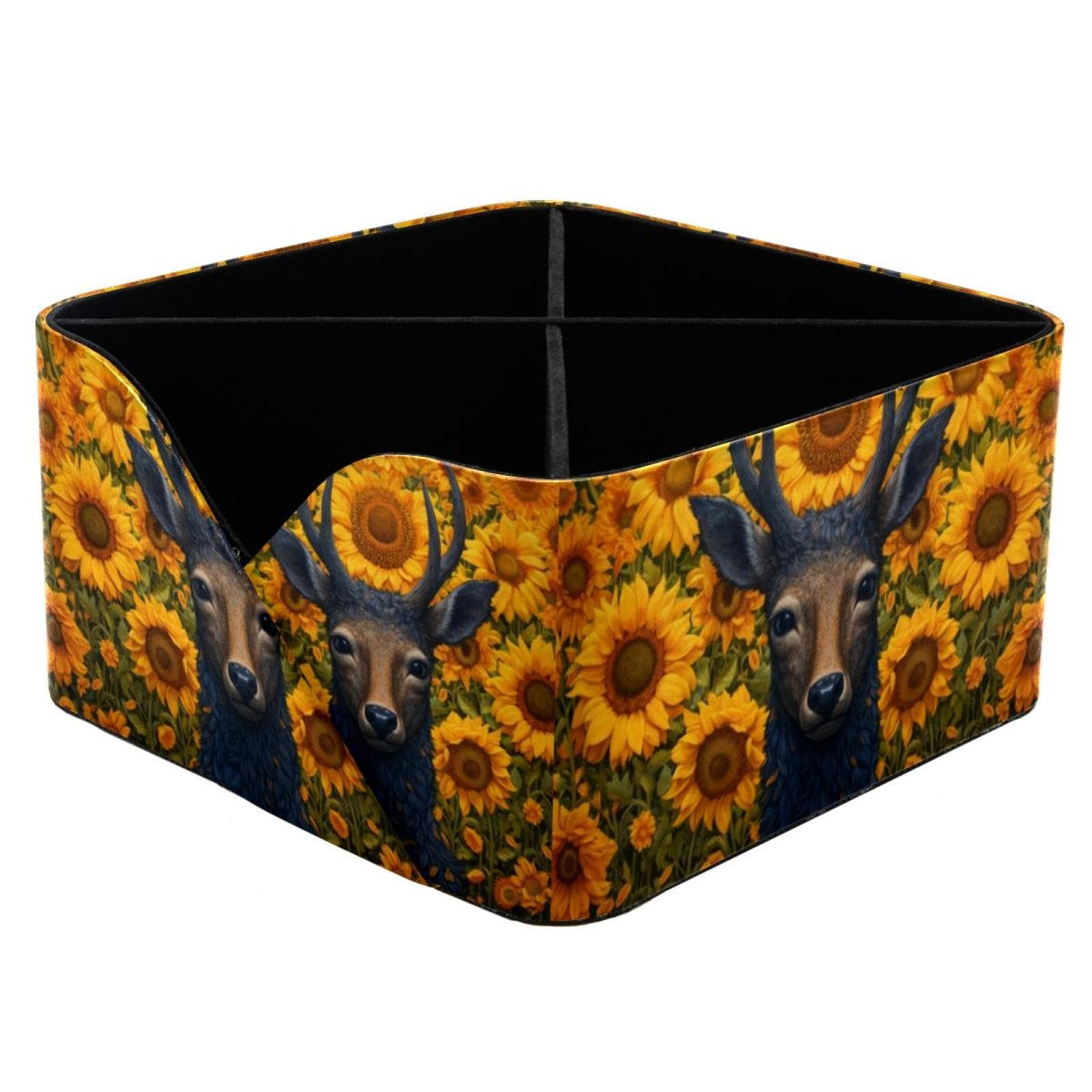 Pot à crayons rectangulaire motif cerf et fournitures d'art pour bureau enfant femme