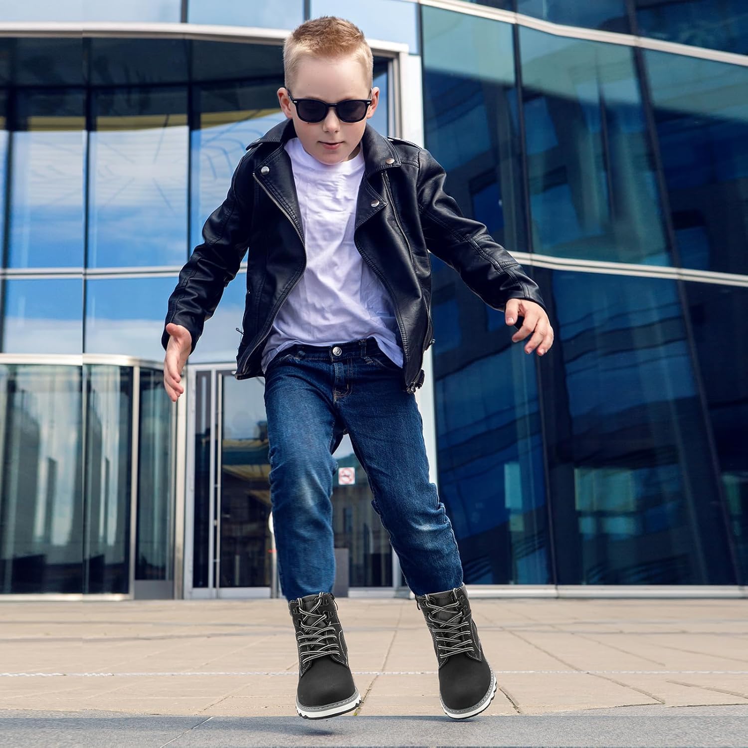 Boys Ankle Boots Kids Winter Walking Boots Shoes Boy Zipper Boot Hiking Boots