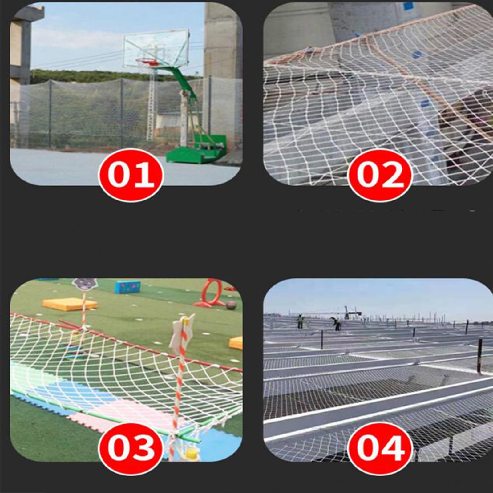 Rete di sicurezza per balcone e parco giochi, rete protettiva in nylon per bambini, decorazione per terrazze esterne, rete per recinzione per scale e altalene