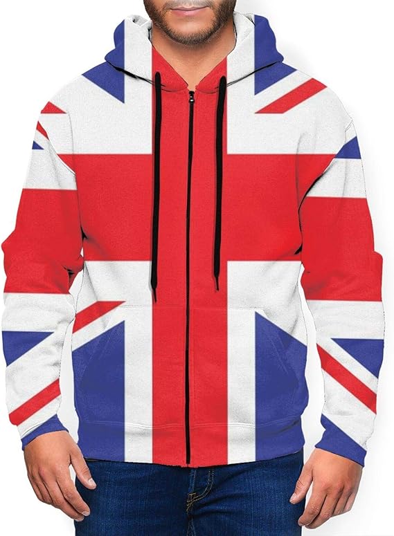 Amazon Co Jp ユニオンジャック パーカー メンズ 秋服 スウェット ト フード付き ジップフーディゆったり カジュアルおおきいサイズ 人気 ファッション
