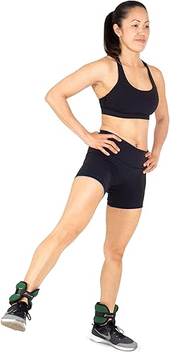 Miniatura 4 de ProsourceFit Juego de 2 pesas para tobillomuñeca y brazopierna, correa ajustable de 1 libra a 5 libras, peso ajustable de 15 libras para hombres y