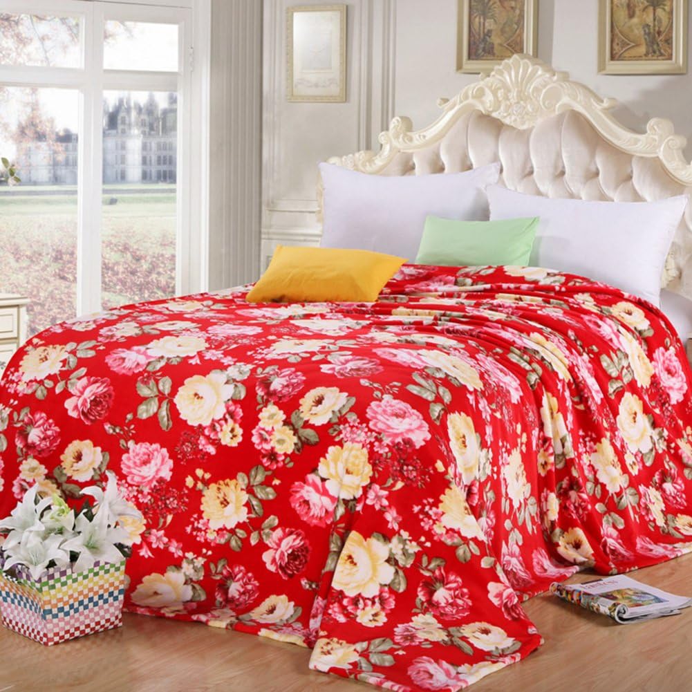 DHBGVDFGNTFG Blanket/Facial Thermal Blankets/Blanket Sheets/Spring and Autumn Blanket/Pastoral Thickening Blanket/Towel for Two Person-U 150200cm(59x79inch)