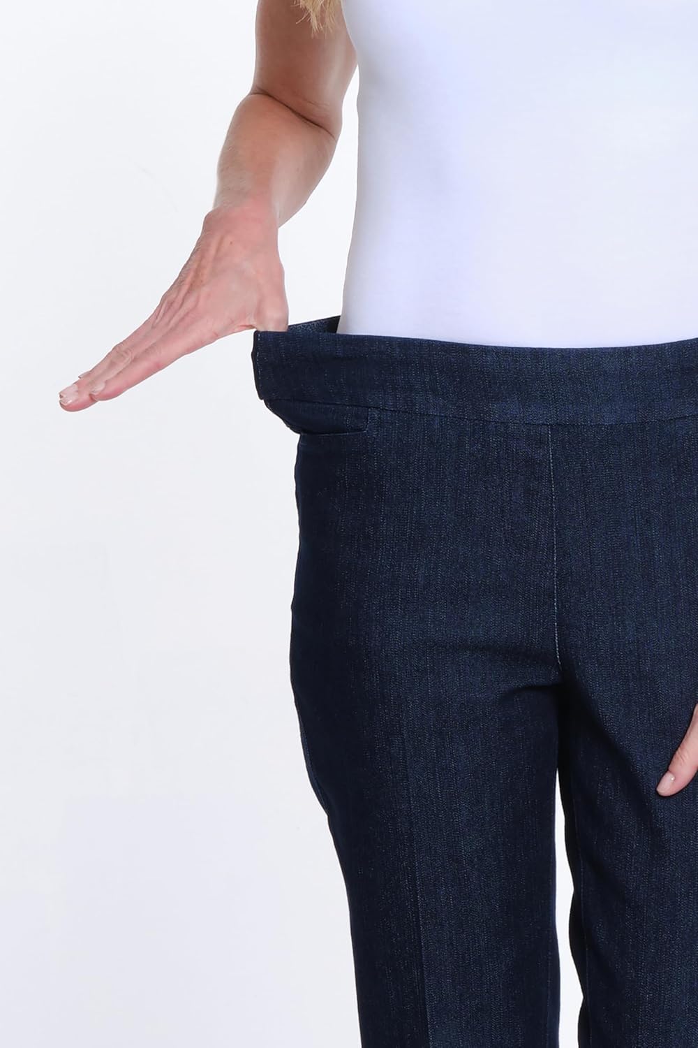 SLIM-SATION Women's Pull-on Ankle Pant with Real Front and Back Pockets and Ring Hem Vents - Image 7