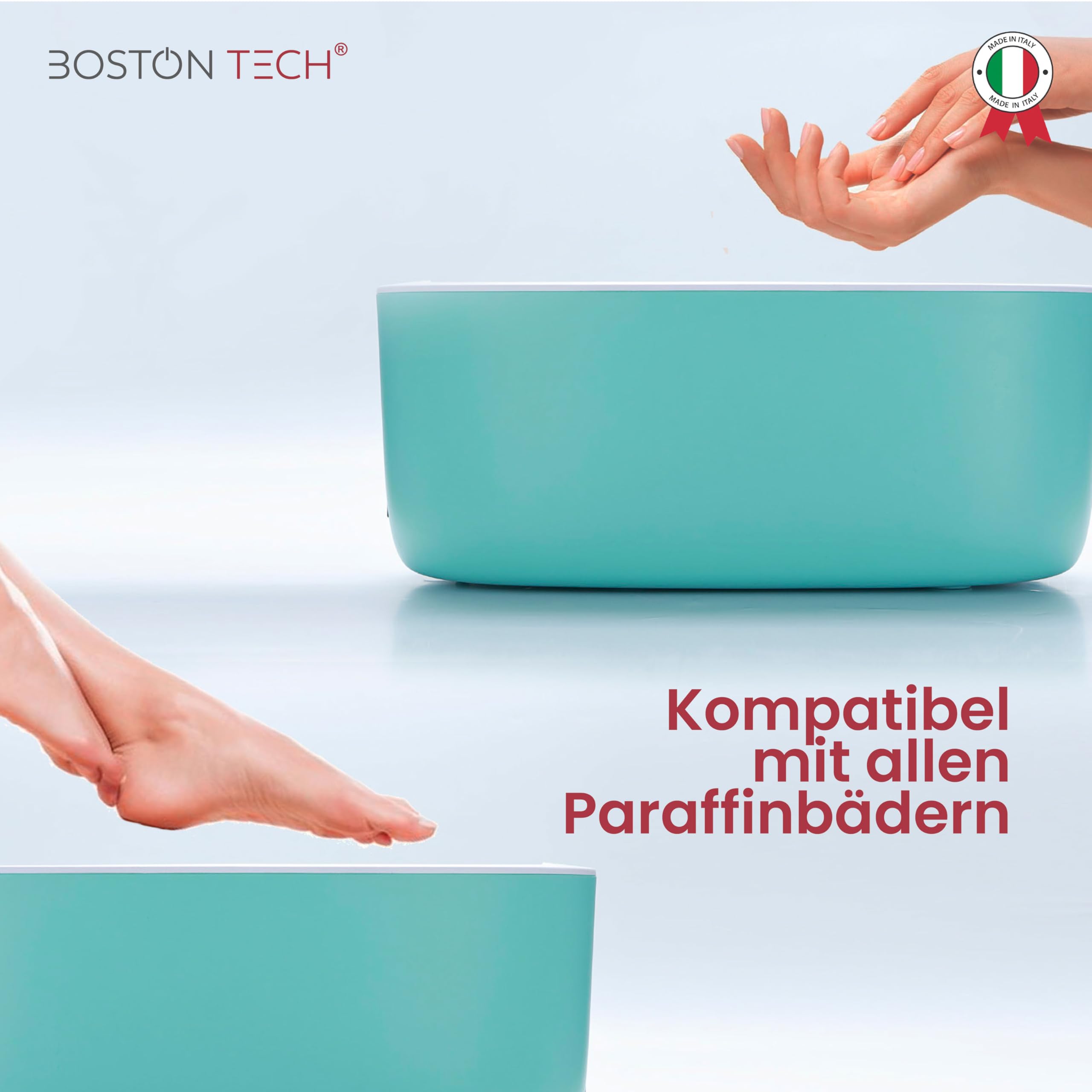 Paraffinwachs für Hände Füße Boston Tech® Antioxidative + Hydratisiert+ Nährt+ Ästhetisch | Ideal für jedes Paraffinbad | 2 Blöckex 450g Rosa