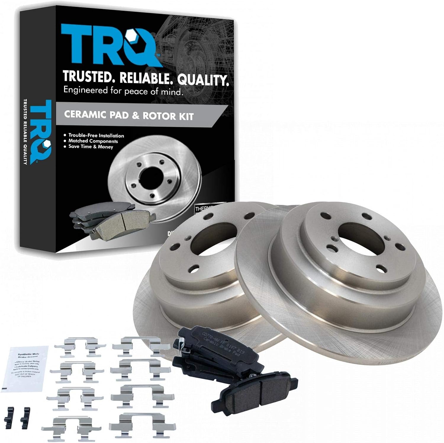 TRQ Ceramic Brake Pad & Rotor Set Kit for Subaru Impreza Forester