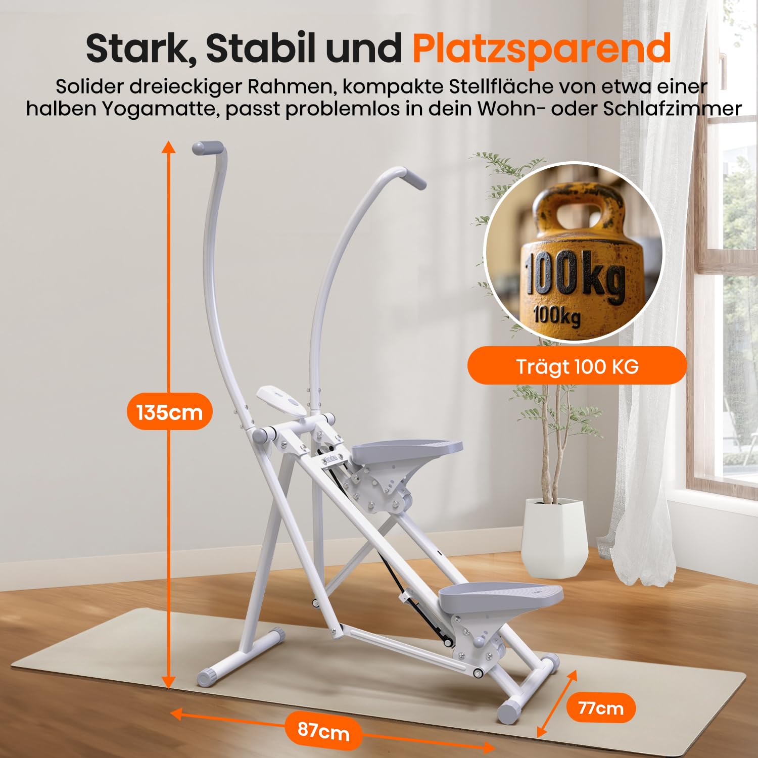 NICEDAY Stair Stepper für zuhause mit Handyhalterung