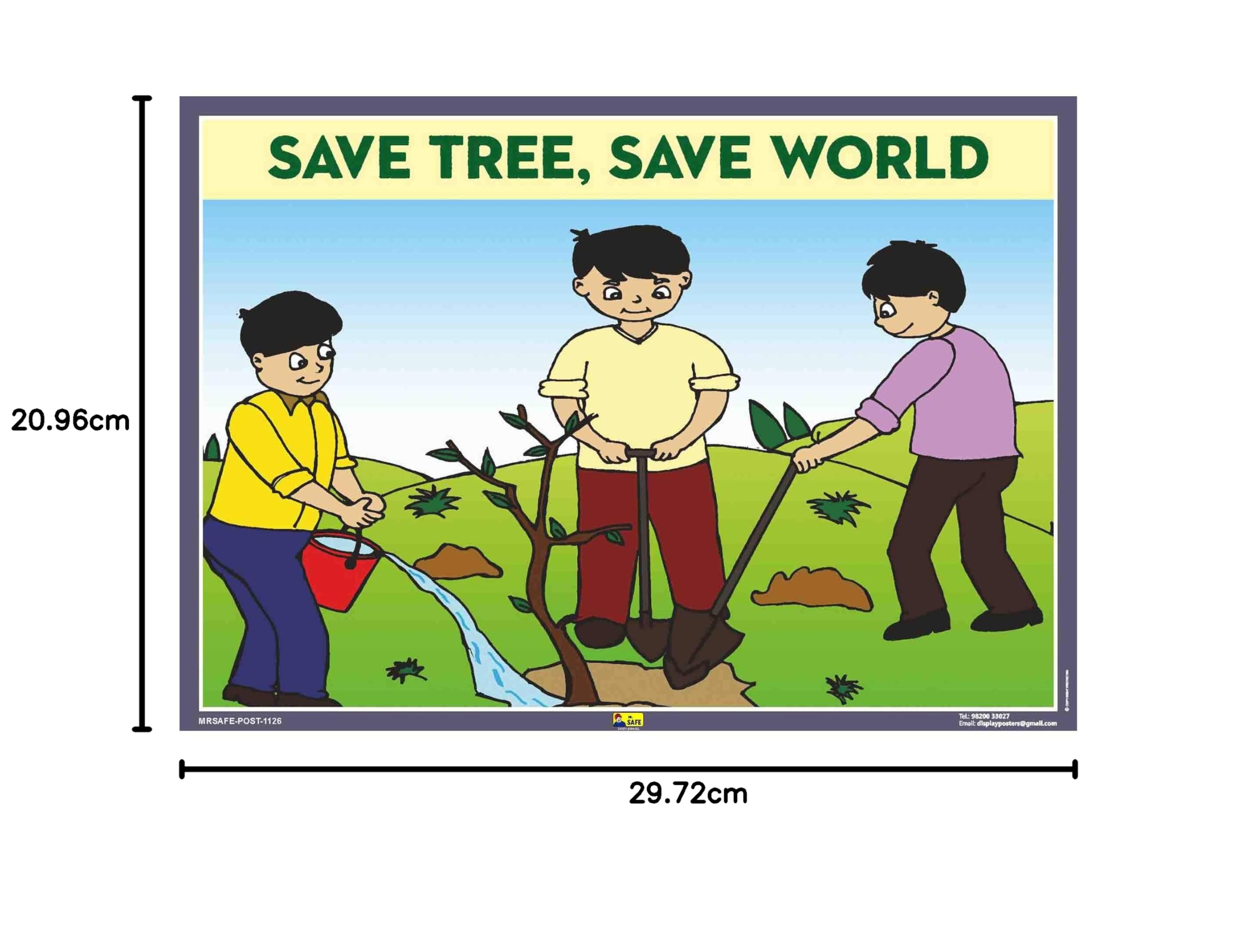 Mr. Safe - Save Tree, Save World for Environmental Safety Poster