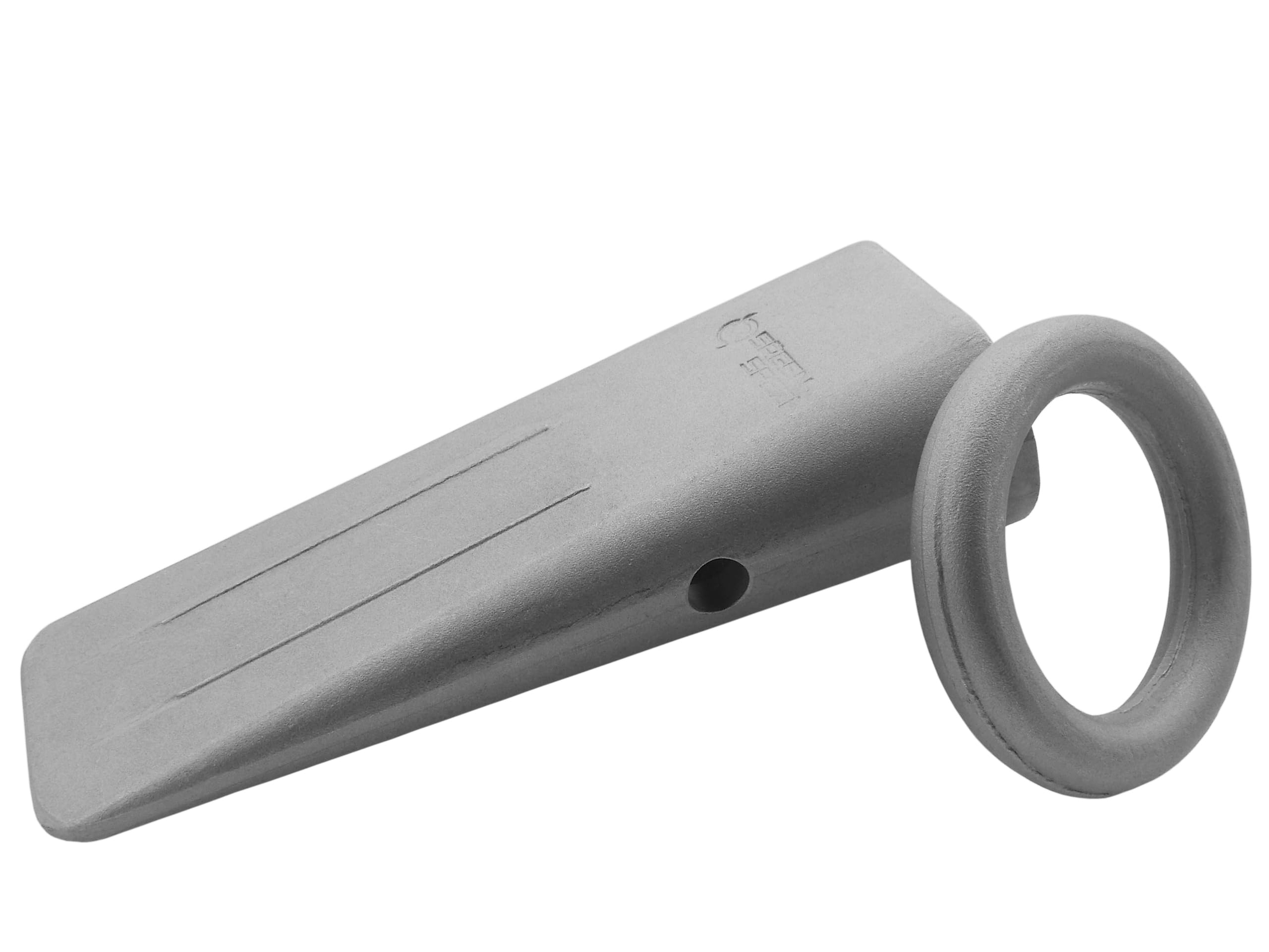 Motorsägenkeil Leichtkeil Spalt- und Fällkeil mit Ring und Holzeinsatz, Aluminium