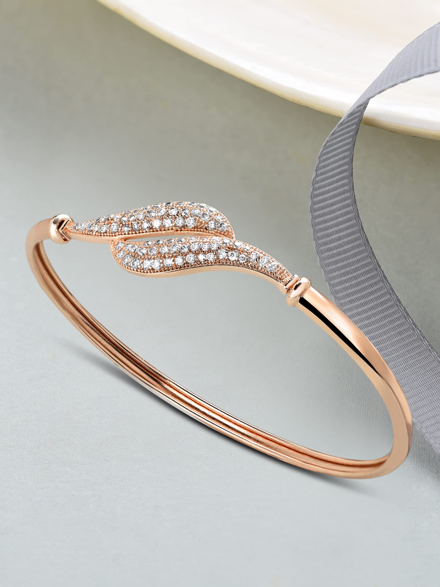 CZ Bangle Style Brass Kada For Women