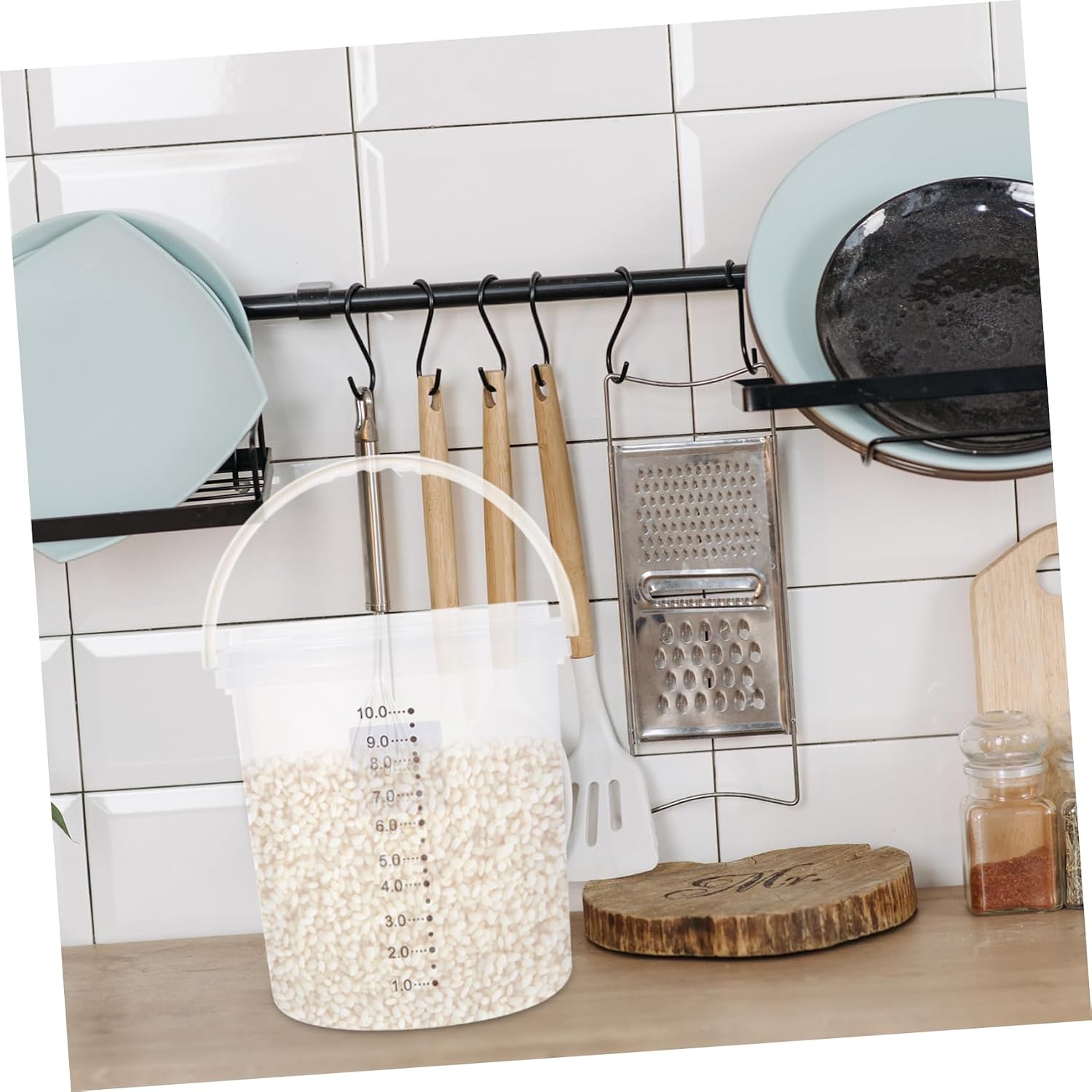 PRETYZOOM Rice Storage Box Lids Aroma Rice Storage Container Food Containers Bucket Sealed Box Moisture Cereal Tank Organizing Cereal Organizer Strong Carrying Capacity