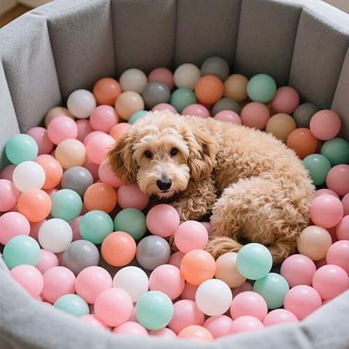 Miniatura 12 de GOGOSO 100 bolas de plástico para bebés y niñas pequeñas para casa de juegos, piscina para bebés, centros de diversión, para bebés, niños, niños 100