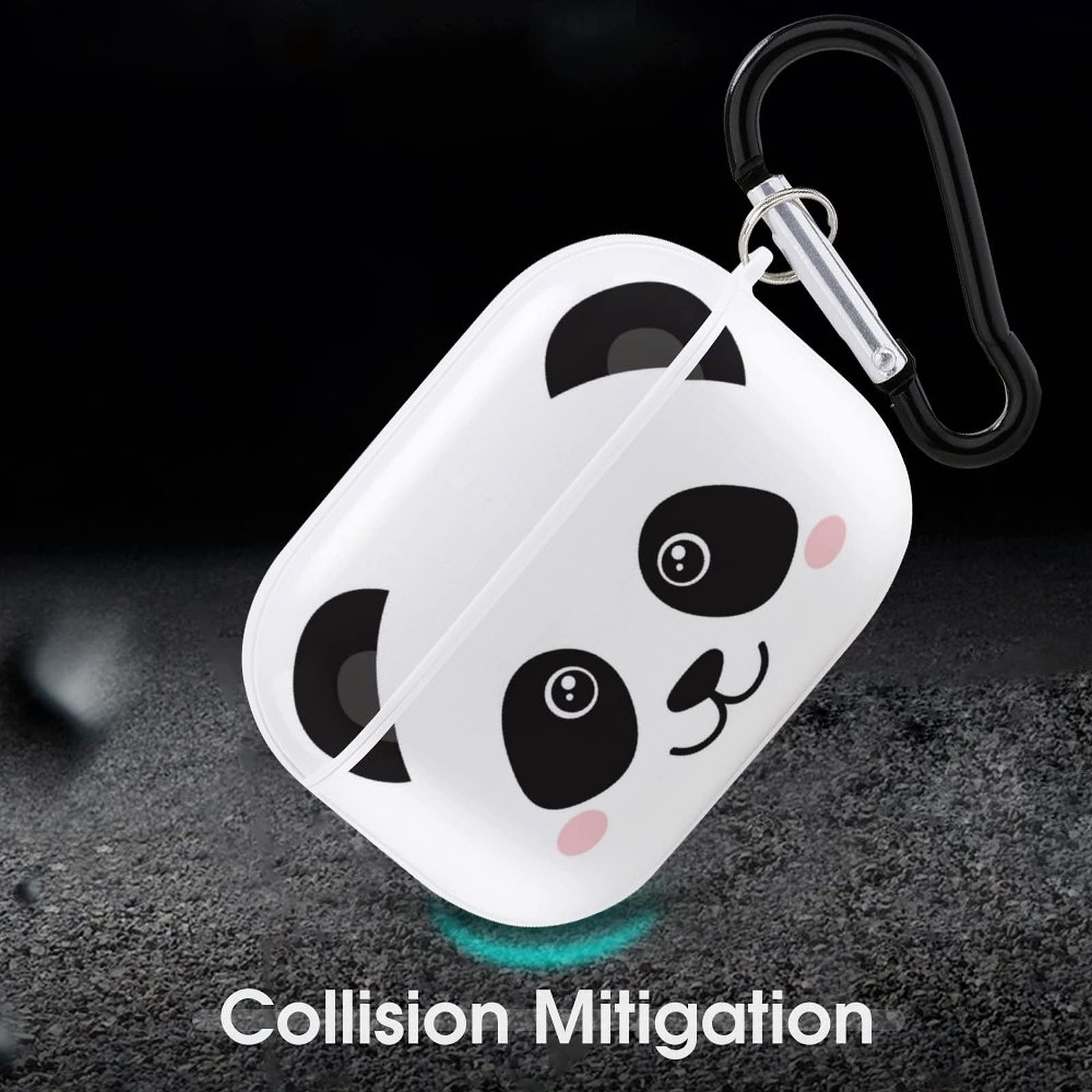 大人気‼️可愛いパンダ❤️AirPodsケースカバー キーチェーン付きシリコン製 Amazon | かわいいパンダ イヤホンケース ソフトシリコン保護カバー