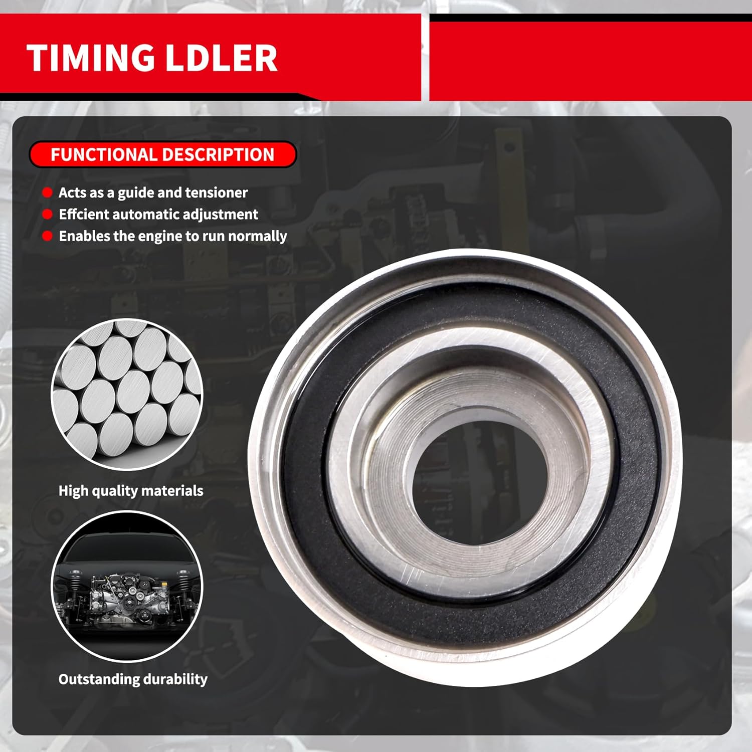 Timing Belt Kit with Water Pump Compatible with 2012-2015 Crosstour 3.5L, 2005-2015 Pilot 3.5L, 2005-2008 RL 3.5L, 2004-2008 TL 3.2L, 2004-2007 Vue 3.5L, Timing Belt Kit Replace for:TCKWP329