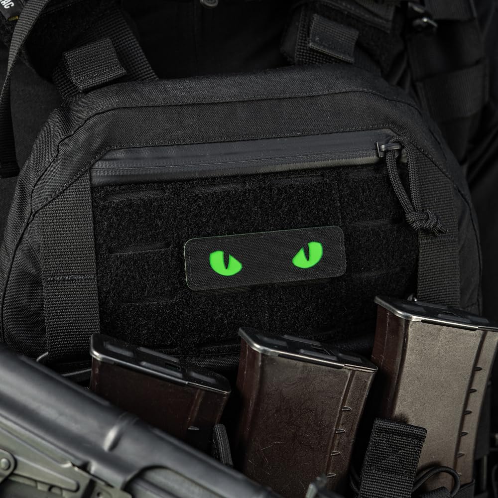 M-Tac Naszywka Cat Eyes Laser Cut, czarny/zielony