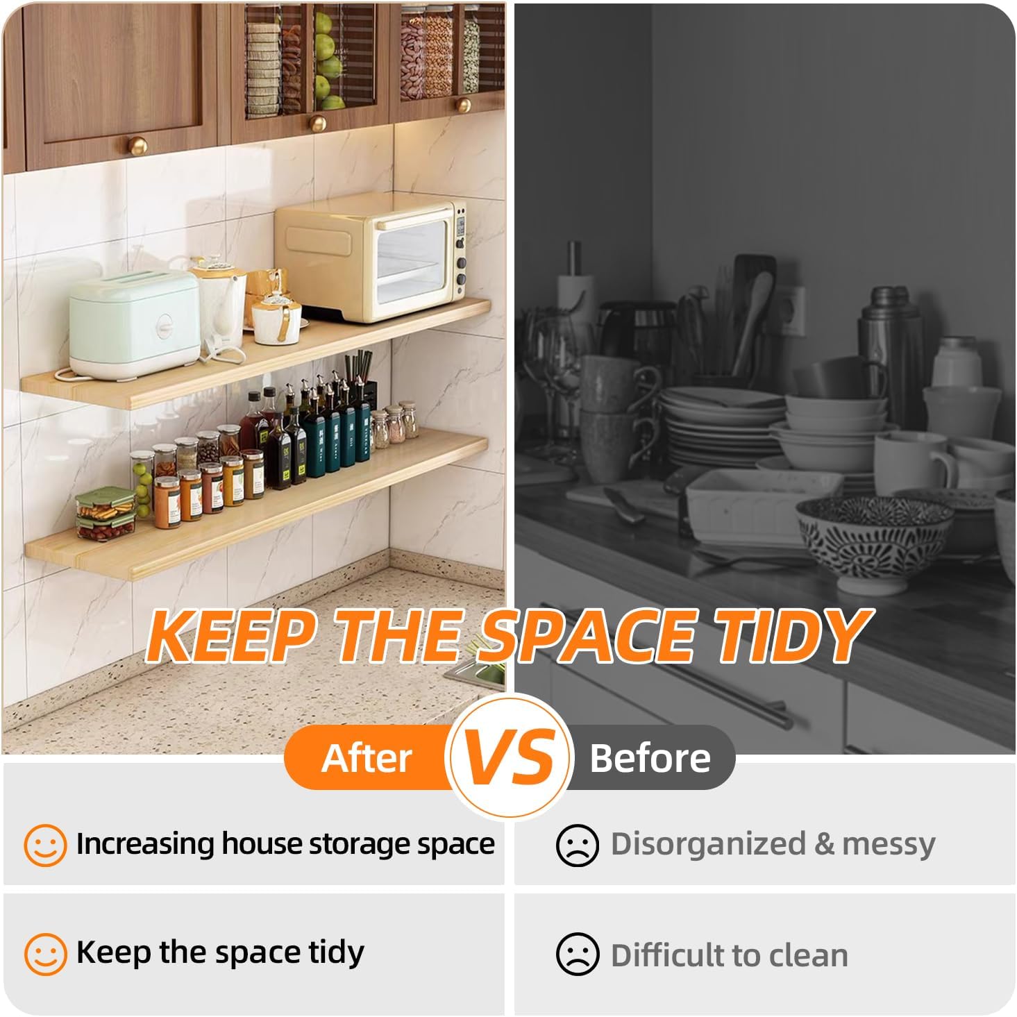 Hidden Shelf Brackets 12 in Heavy Duty Floating Shelf Bracket DIY Wall Mounted Shelves Support Hardware Invisble Metal L Brackets for Wall Shelves Max Load 220 LBS/Pair(12 in 6 PCs)