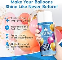 Vista 2 de HI-SHINE - Aerosol de globo de 12 onzas: niebla precisa, sin goteo, brillo instantáneo, mejora la decoración para cumpleaños, bodas, eventos