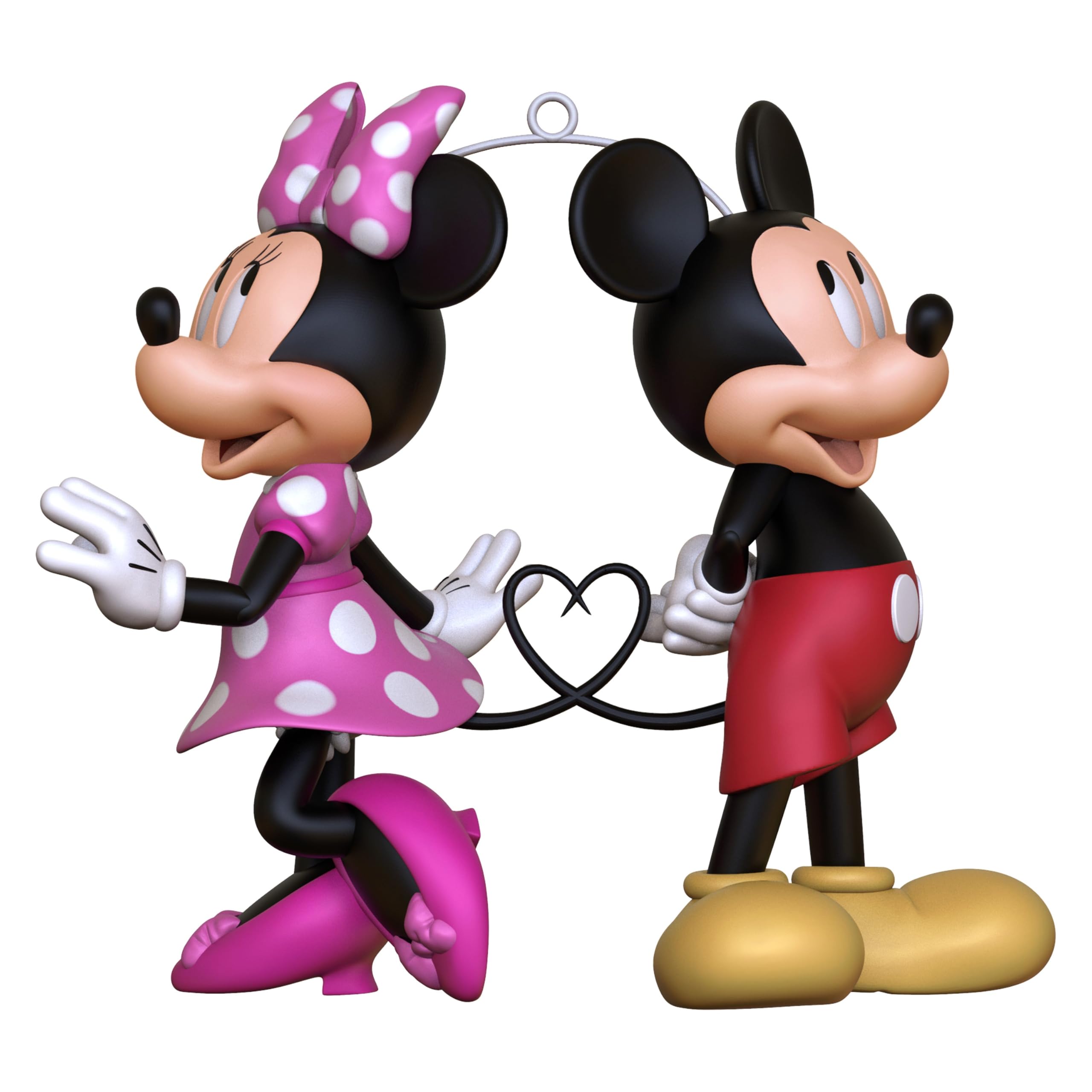 Hallmark Keepsake Disney Hanging Ornament - Minnie & Mickey Mouse Heart Design