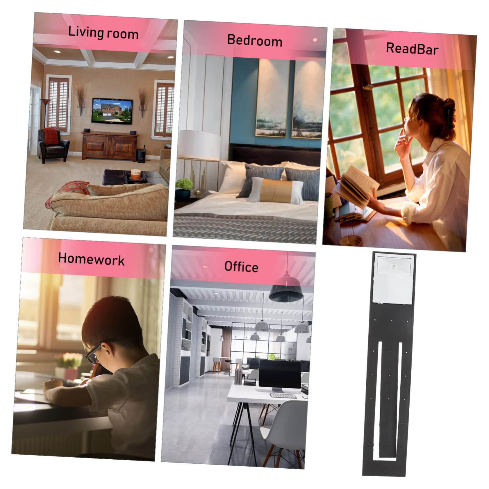 POPETPOP 1Pc Creative Clip Lamp for Night Reading Eye Protection Bookmark Light Flexible for Comfortable Atmosphere Home Use USB Powered for Studying and Relaxing