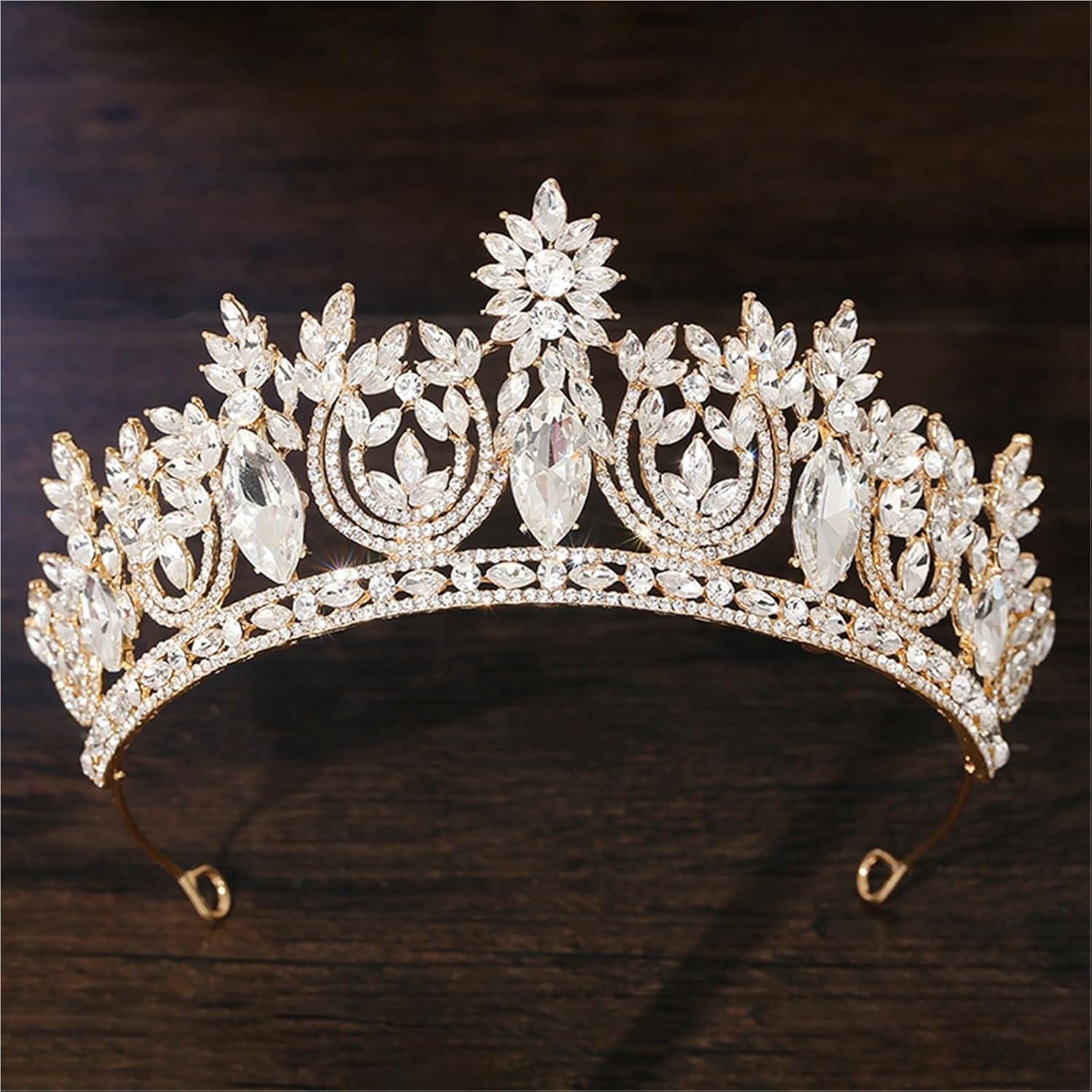 Baroque AB Crystal Tiaras And Crowns For Women Party Birthday Wedding Dress Crown