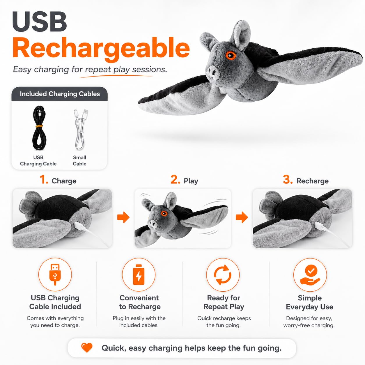 Juguete de murciélago volador para perros, juguete interactivo realista para mascotas con sonidos de chirping, juguete eléctrico de murciélago para perros y gatos, juguete de persecución y ejercicio