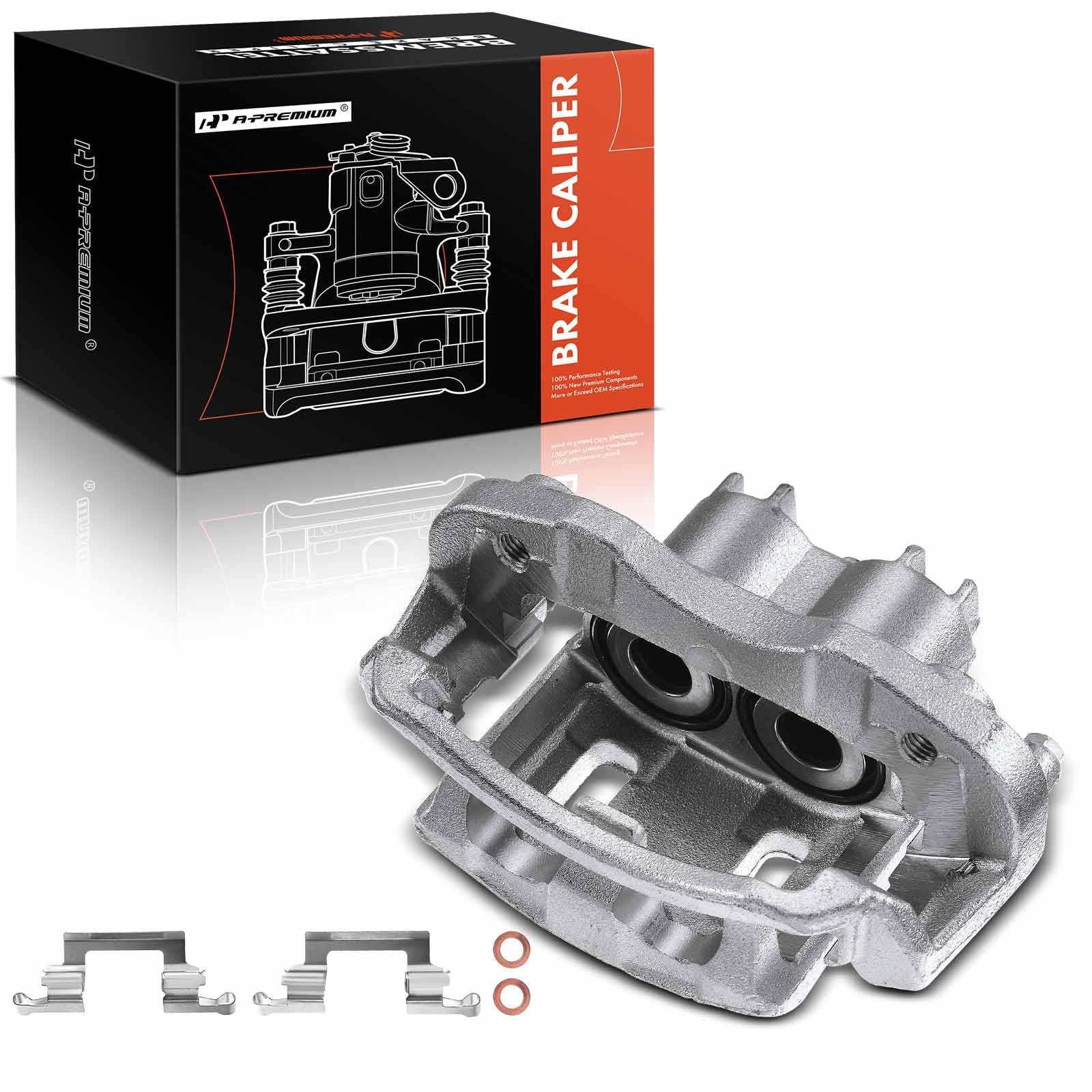 A-Premium Disc Brake Caliper Assembly with Bracket Compatible with Ford Excursion F-250 Super Duty F-350 Super Duty 2000-2005 Rear Right Passenger Side