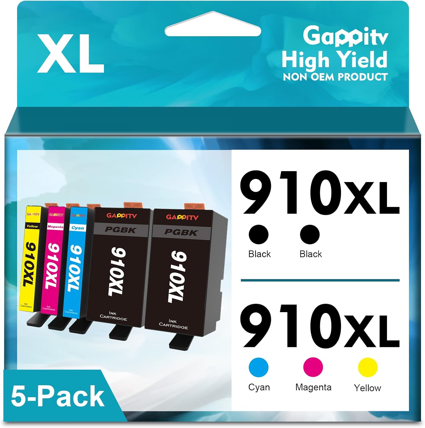 910XL 910 Ink Cartridges Combo Pack Replacement for HP 910
