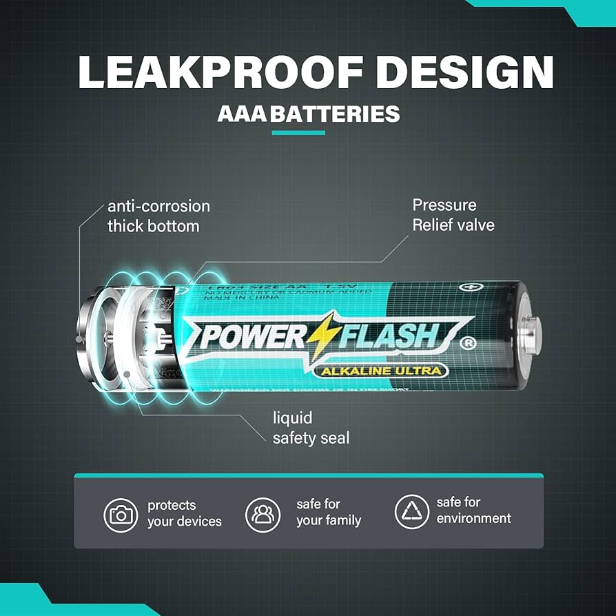 Amazon.com: POWER FLASH 36 AAA Batteries, Battery Provide