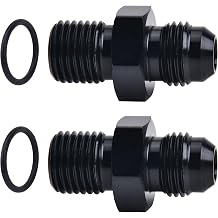 EVIL ENERGY 6AN Male Flare to M14 x 1.5mm Male Metric Fitting Adapter Aluminium Alloy 2PCS