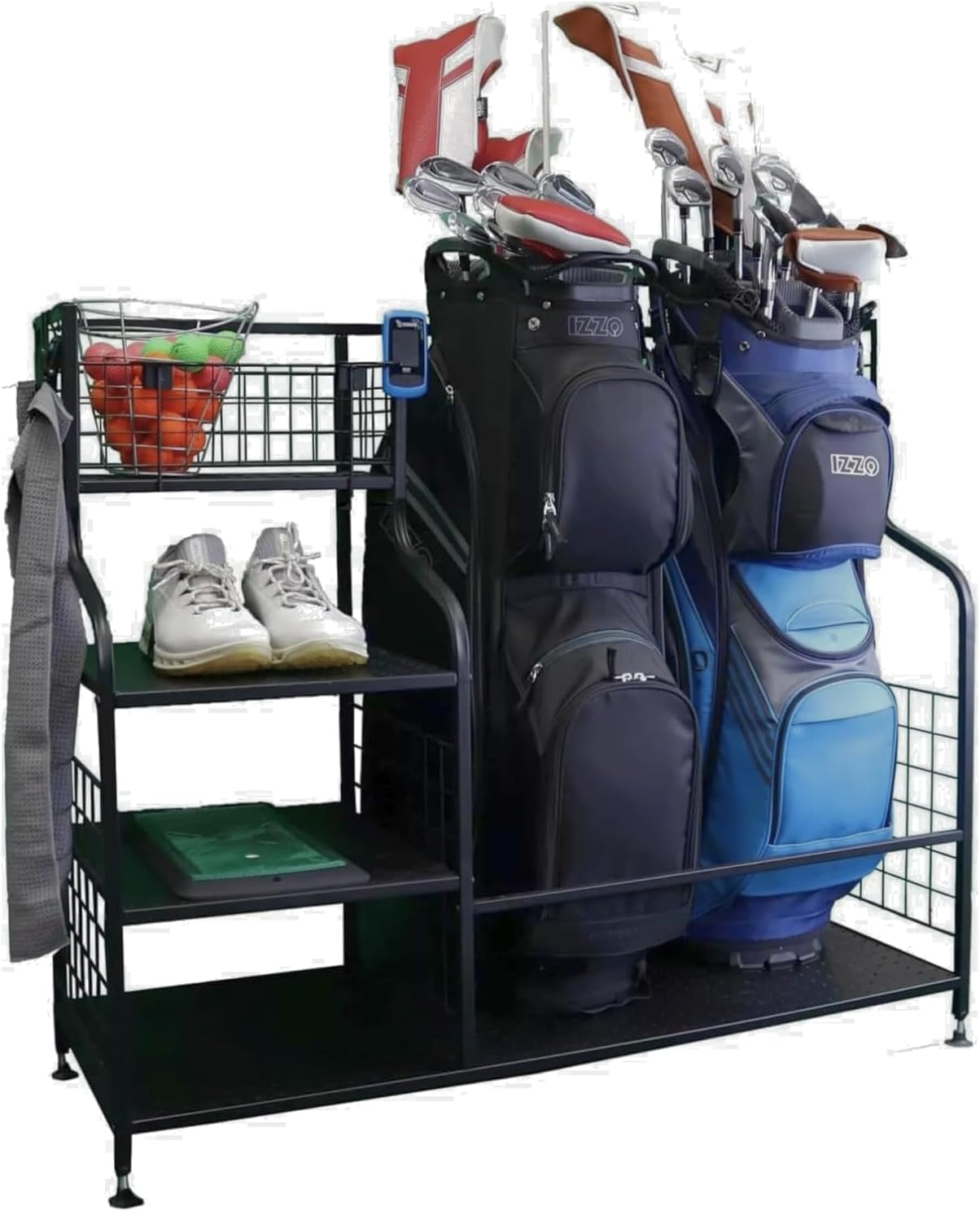Izzo Golf Garage Storage Organizer - Storage Organizer for Golf, Garage Golf Organizer