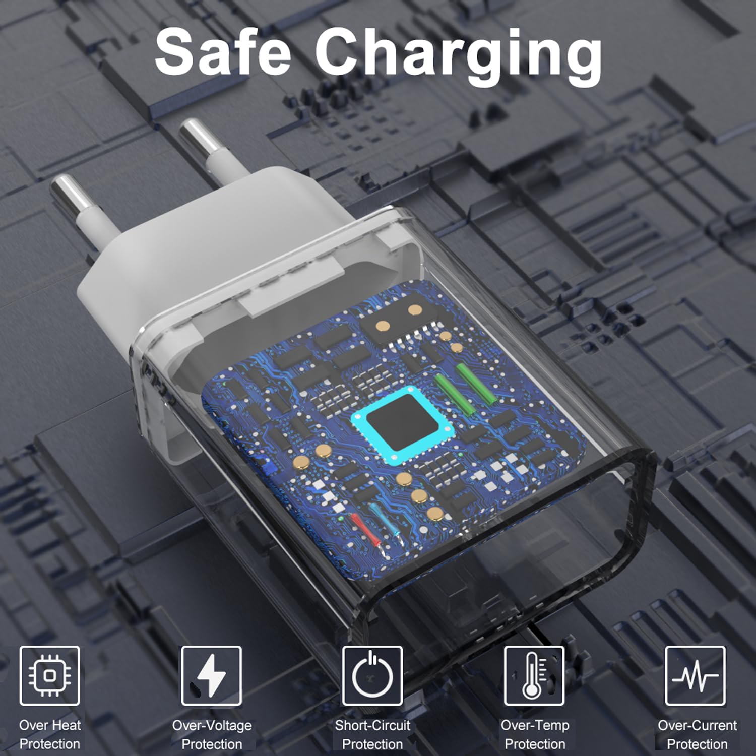 25W Caricabatterie rapido Con 2M Cavo Tipo C Compatibile con Samsung Galaxy S24/S23 /Ultra S23+/S23 /S22 /S21/S21 ultra/ S20 Ultra/S20 / S10 /S9 / S8/ A71 / A52 /A51/ A32/ A31 / A13 USB C Caricatore