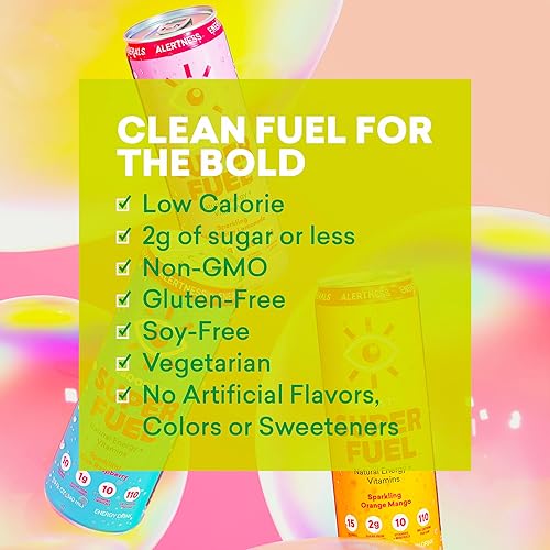 Miniatura 6 de EBOOST Super Fuel - Bebida energética natural de jengibre y lima, paquete de 12 unidades x 11.5 onzas líquidas, cafeína natural de café y té verde,