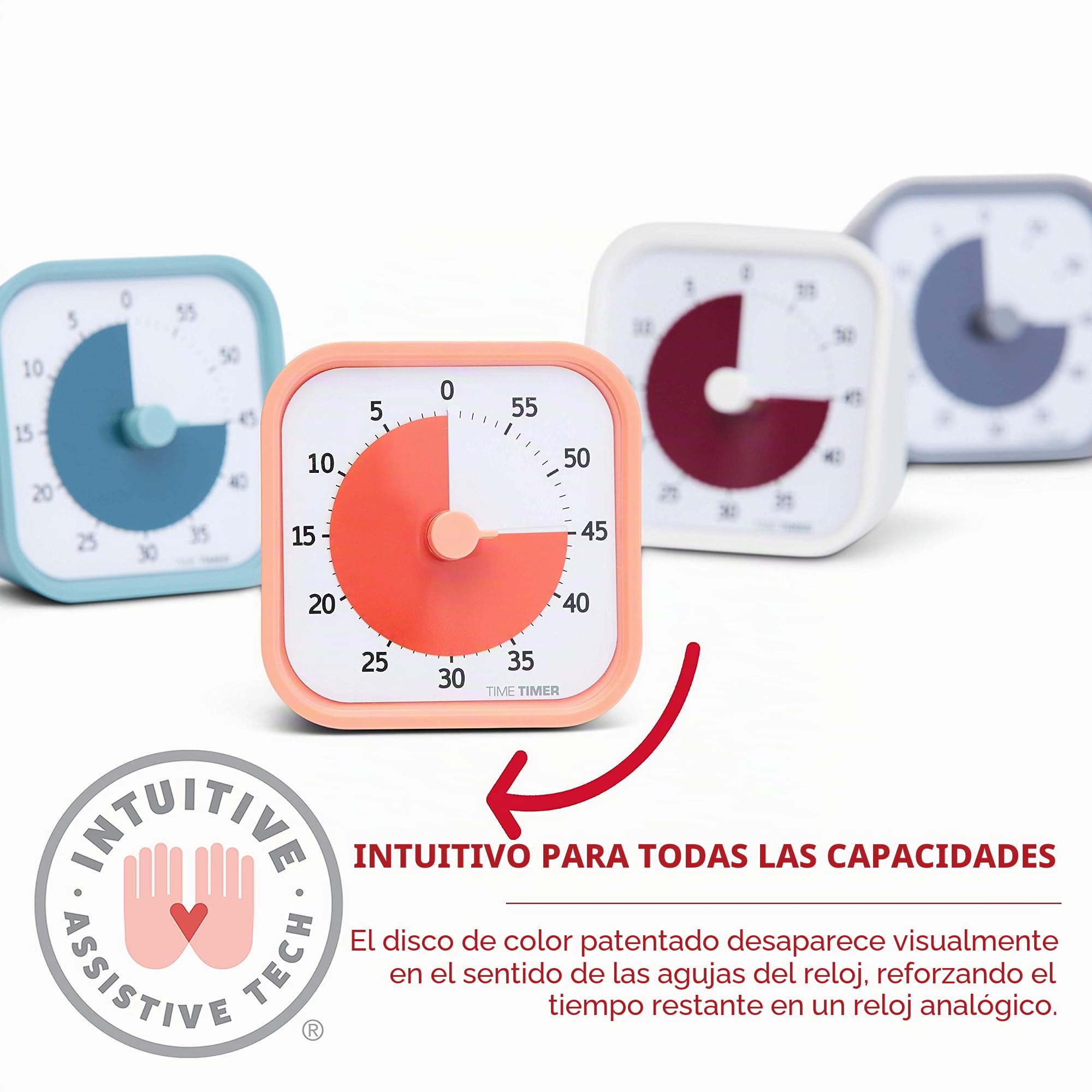 Time Timer Home Mod — Temporizador Visual de 60 Minutos Edición Casa – Herramienta de Estudio, Temporizador para Escritorio De Niños, Oficina y Reuniones con Funcionamiento Silencioso Azul Aguamarina