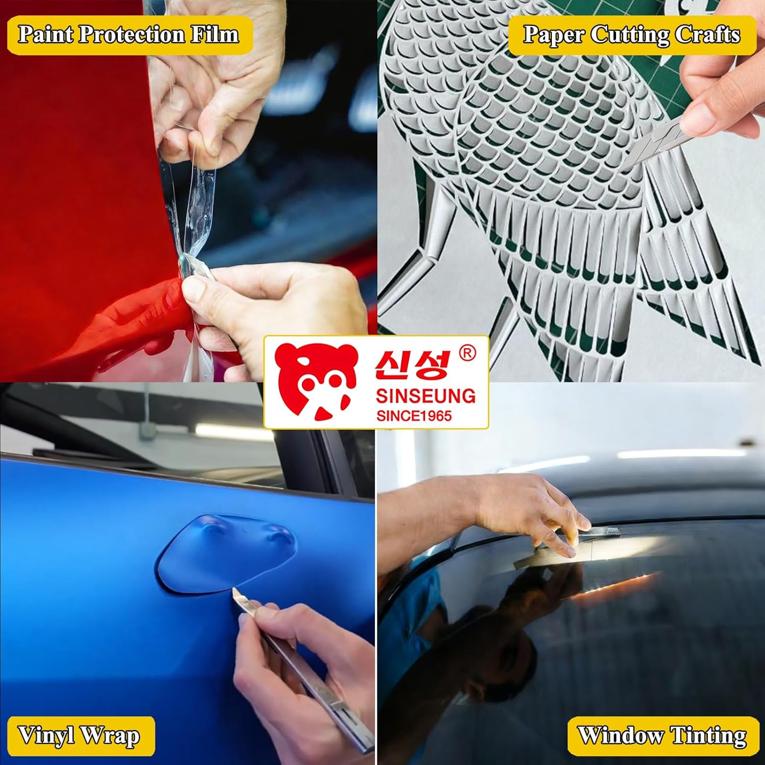Utility Knife Blades 30 Degree 9mm 100PCS Box Cutter Snap Off Blades Carbon Steel Razor Refills for Window Tinting, Vinyl Wrap, PPF (S301)