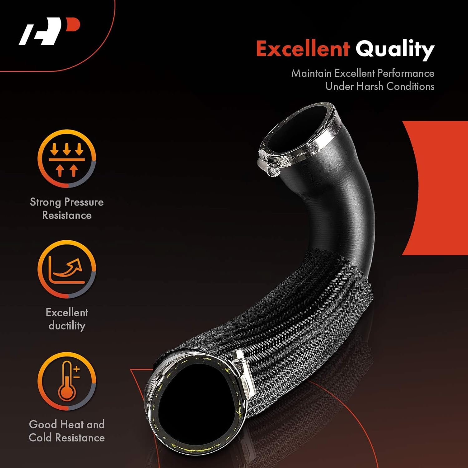 A-Premium Turbocharger Intercooler Hose Compatible with Audi A6 Quattro 2014 2016, A7 Quattro 2014 2016, 3.0L