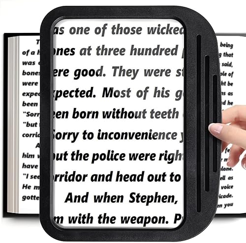 Miniatura 1 de Lupa de 5 páginas para leer, lupa ligera de mano, lupa de página completa para libros, lupa de área de visualización grande para leer personas