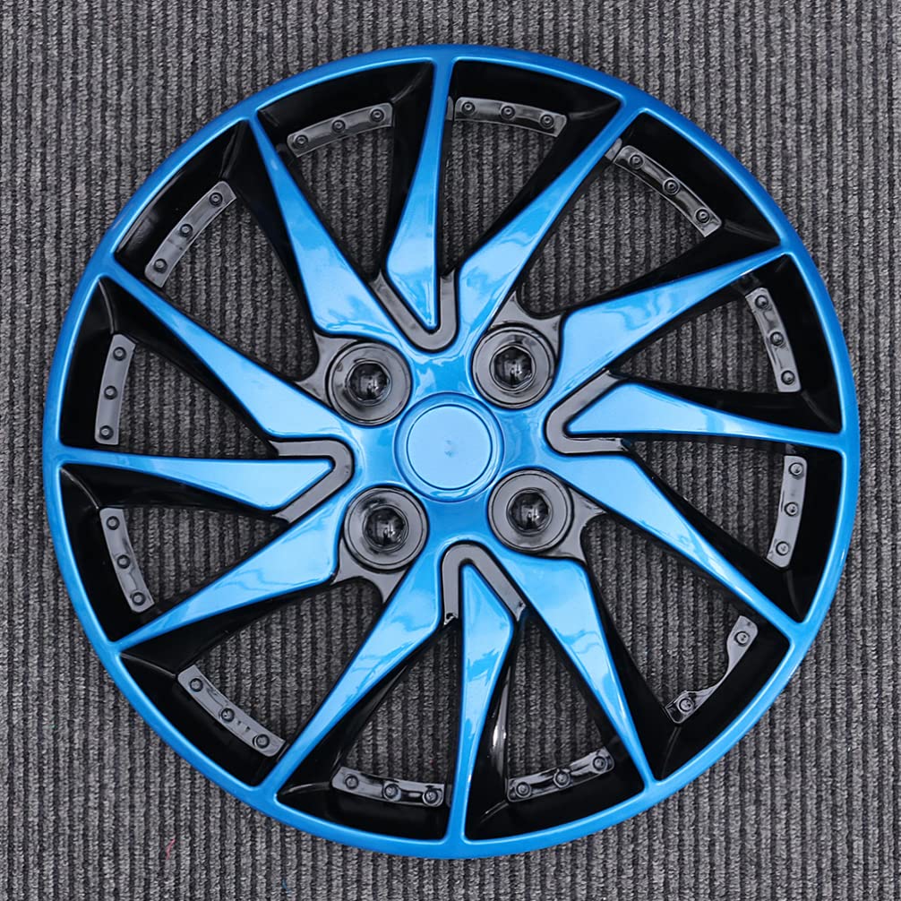 Enjoliveurs de Roue de Voiture 14 Pouces, 2 Pièces, PP Noir | Cache-moyeu Automobile, Protection de Jante en Acier, Installation Facile, Accessoires de Voiture pour Réfection