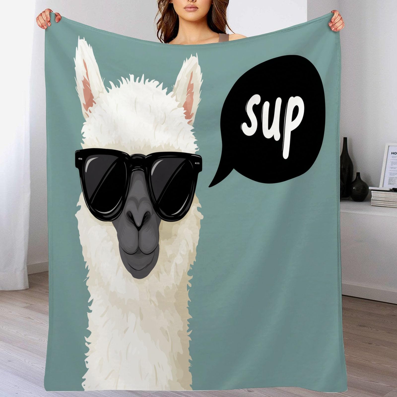 Couverture flanelle alpaga ultra douce, fini les soirées fraîches sur le sofa