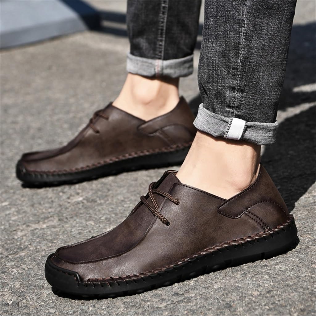 FMURY Leather Men Loafers Shoes Men Sneakers Casual Formal Men Moccasins Male Driving Shoes(10 Code)