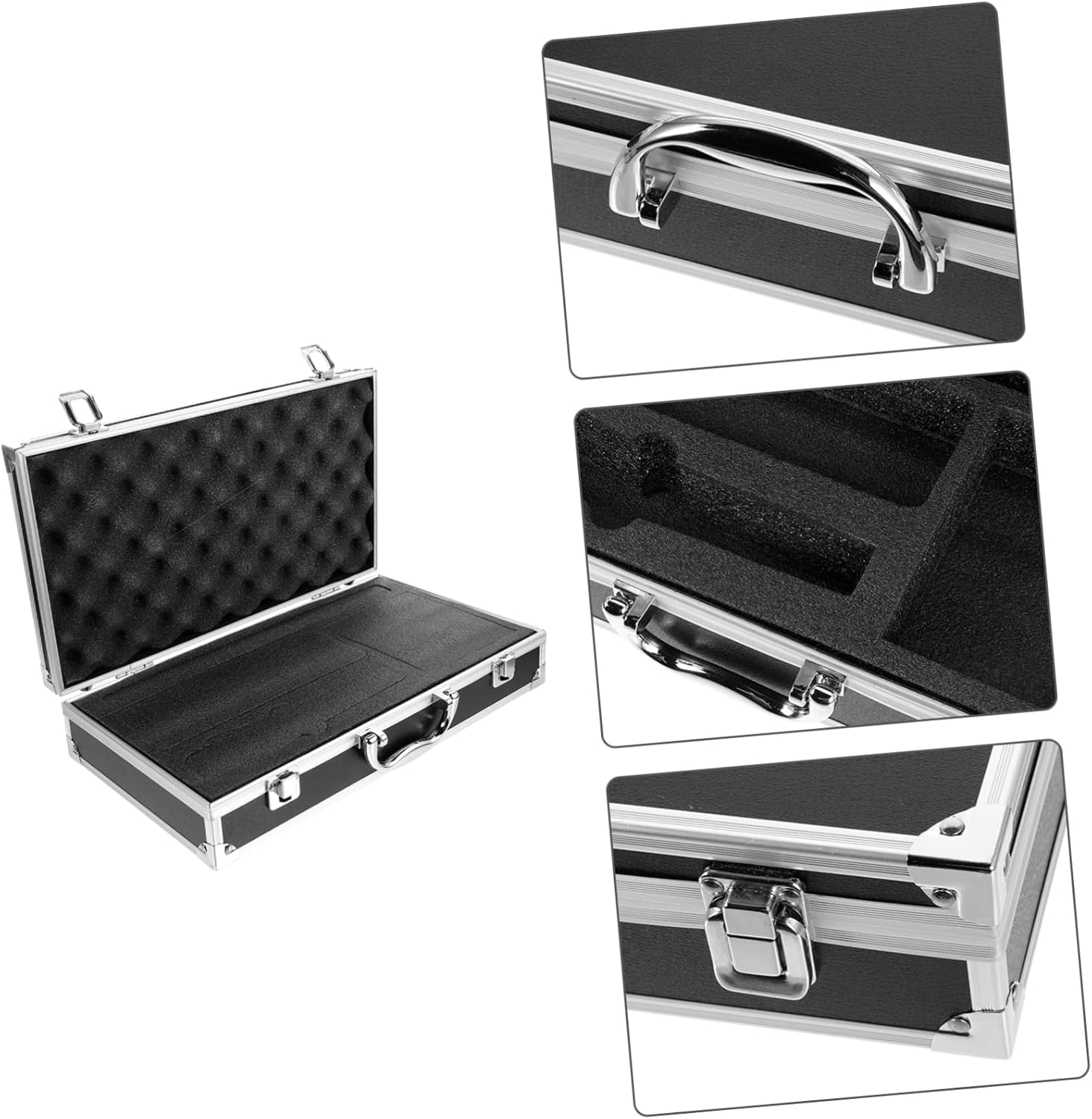 ERINGOGO Microphone Storage Box Shockproof Organizer Case for Travel Durable Protection for Cables Mics for Streaming Present for Music Lovers