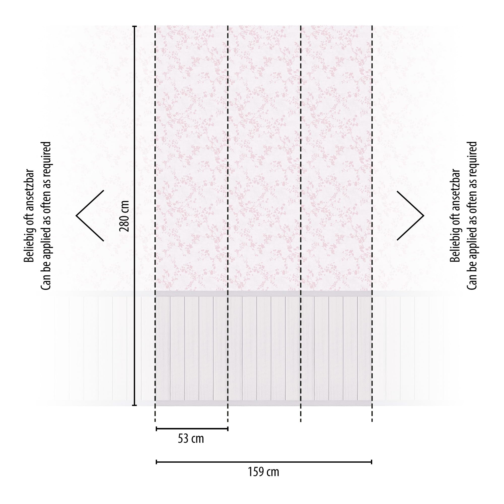 A.S. Création papier peint intissé à motif pour enfants en crème, rosé – papier peint avec branches 8,80 x 0,53 m – 770751