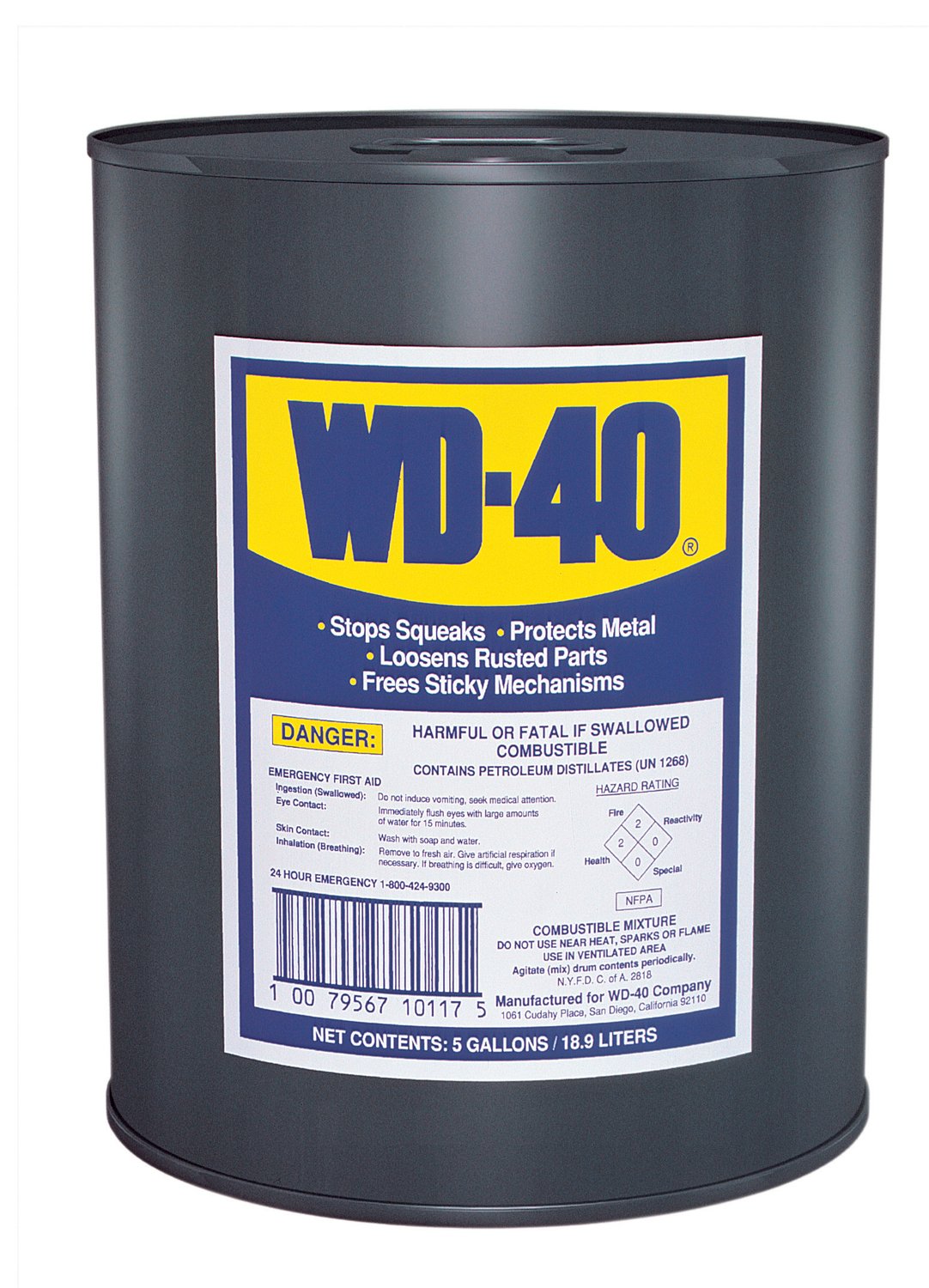 WD-40 49012 Open Stock Lubricants, 5 gal, Canister, Light Amber