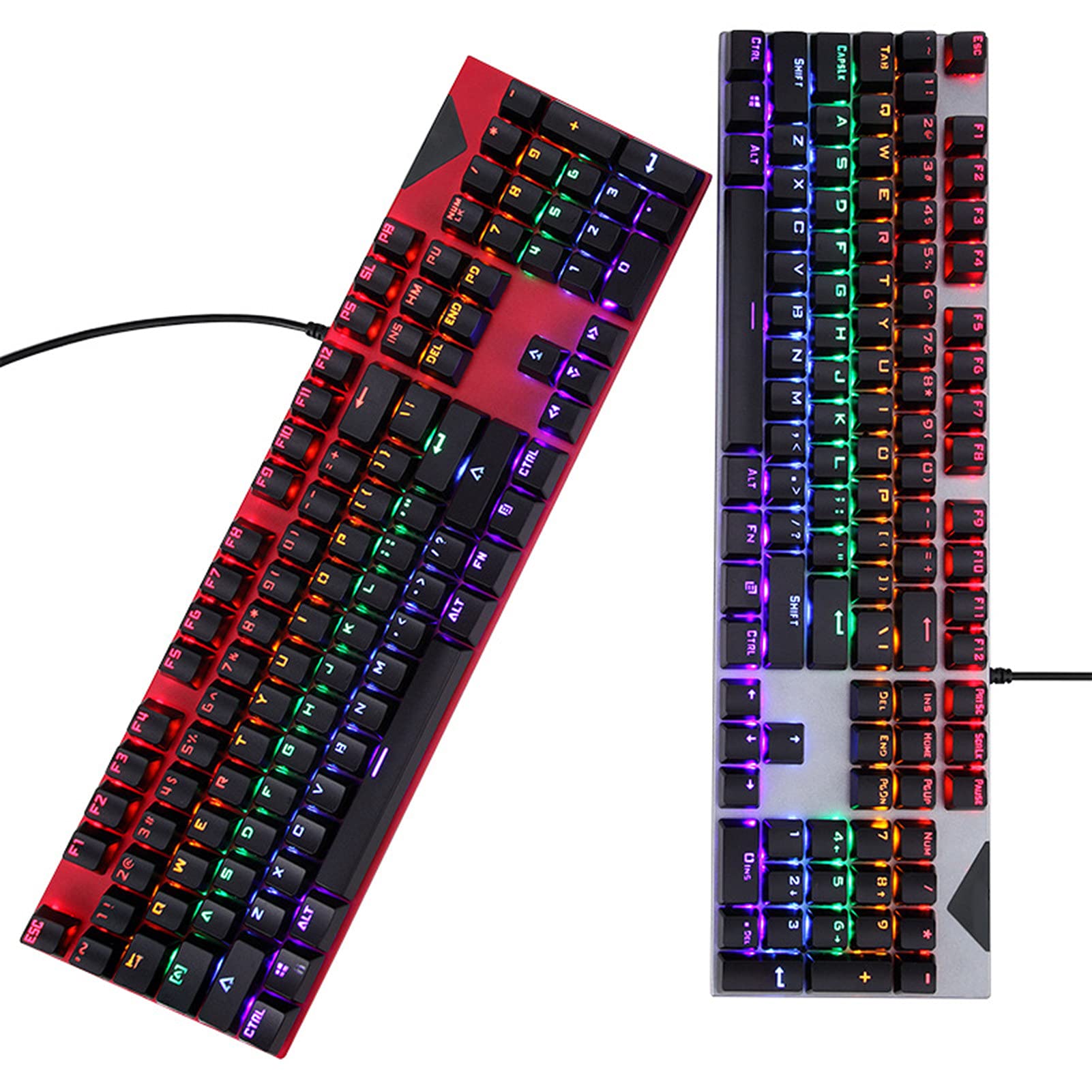 ADITAM Adattatore K200 104 Tasti Retroilluminazione Wired Gaming Tastiera Meccanica Accessorio per Computer Periferiche per Computer Double The Comfort