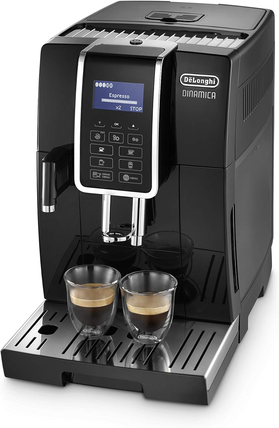 De Longhi Dinamica Ecam350 55 B Cafetera Superautomatica 1450w Funcion Cappuccino Personalizacion Variedad De Bebidas Panel De Control Intuitivo Con Pantalla Lcd Y Botones Tactiles Negro Amazon Es Hogar Y Cocina