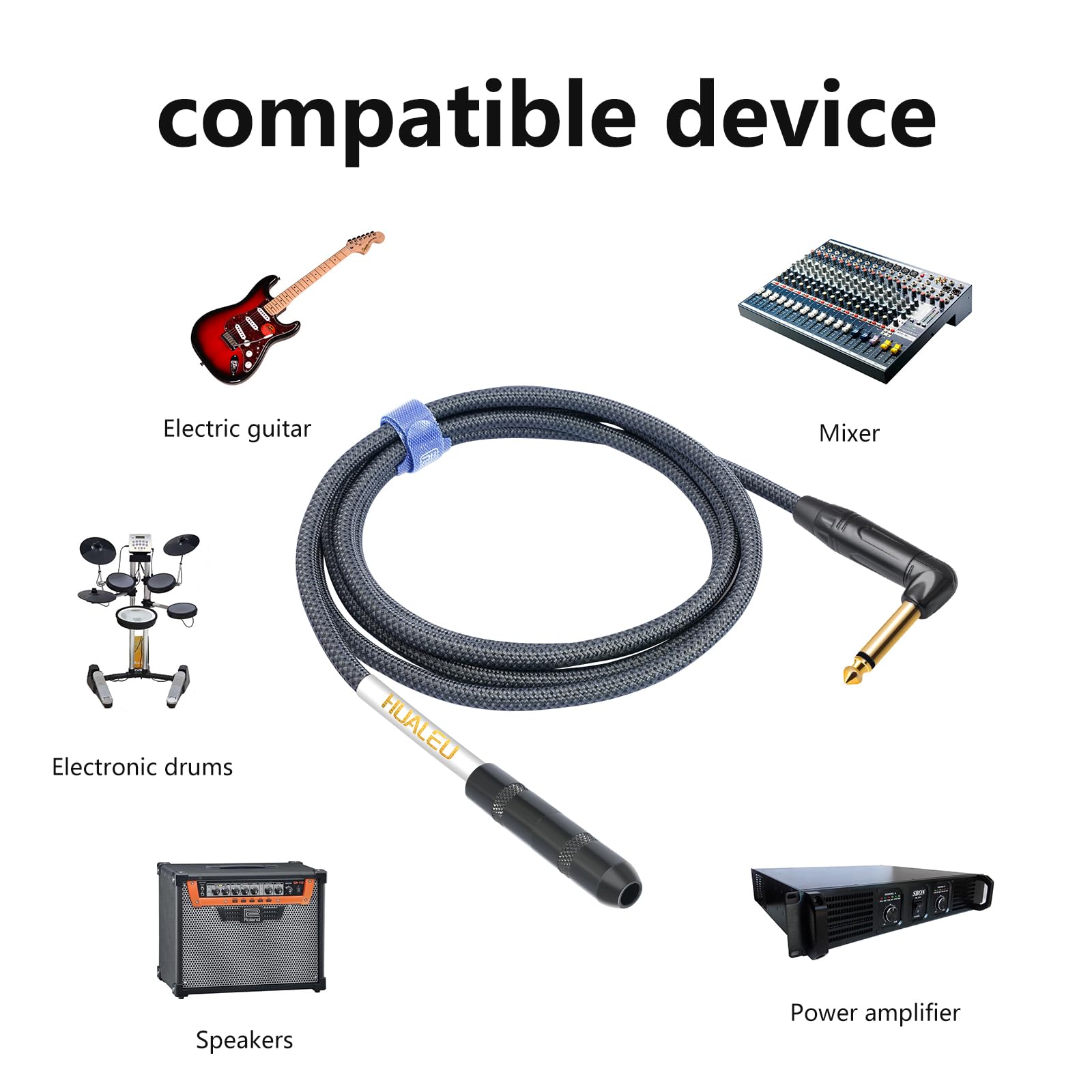 6,35 mm rechtwinkliger TS-Stecker auf 6,35 mm TS-Buchse, 6,35 mm 1/4 Mono-Stecker auf Buchse, Anschluss für untere Gitarre/V-förmige Gitarre/Front-Klinkenstecker, 1 Stück