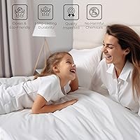 Vista 5 de Linenwalas Juego de Fundas de Edredón de Tencel Lyocell, Juego de Fundas de Edredón de Seda Ligera Refrescante de Eucalipto con Cierre de Cremallera